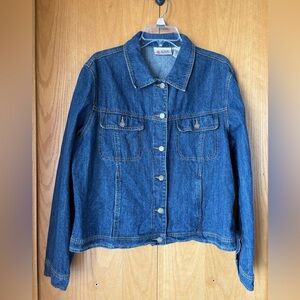 Bill Blass Jeanswear Jacket-100% Cotton-Size: XL-Preowned, EUC-Color:Denim Blue